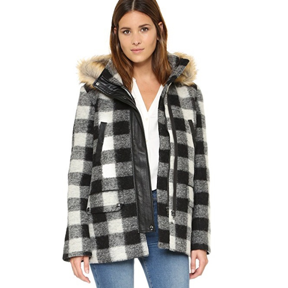 Joie Roni River Plaid Coat